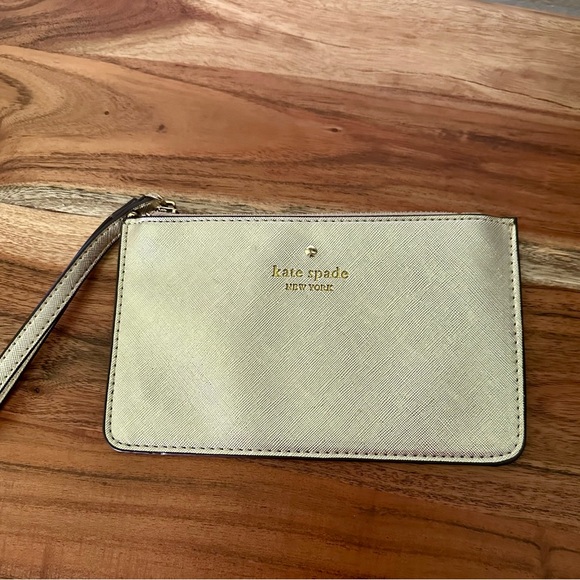 Kate Spade Gold Wristlet - Picture 1 of 6